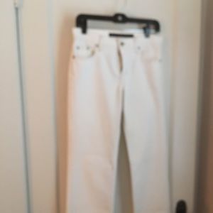 White boot cut jeans